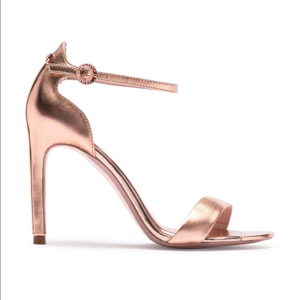 Elegant Rose Gold High Heel Sandals